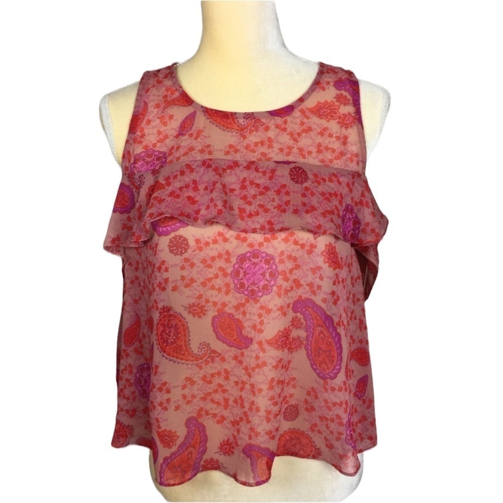 Gianni Bini Spring Off Shoulder Purple Pink Top XS
